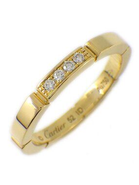 Cartier Ring Maillon Panthere Wedding Band Diamond Total 18k Yellow Gold